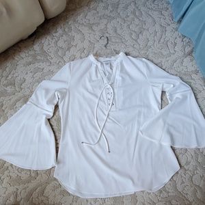 Peter Nygard White Tunic Long Sleeve